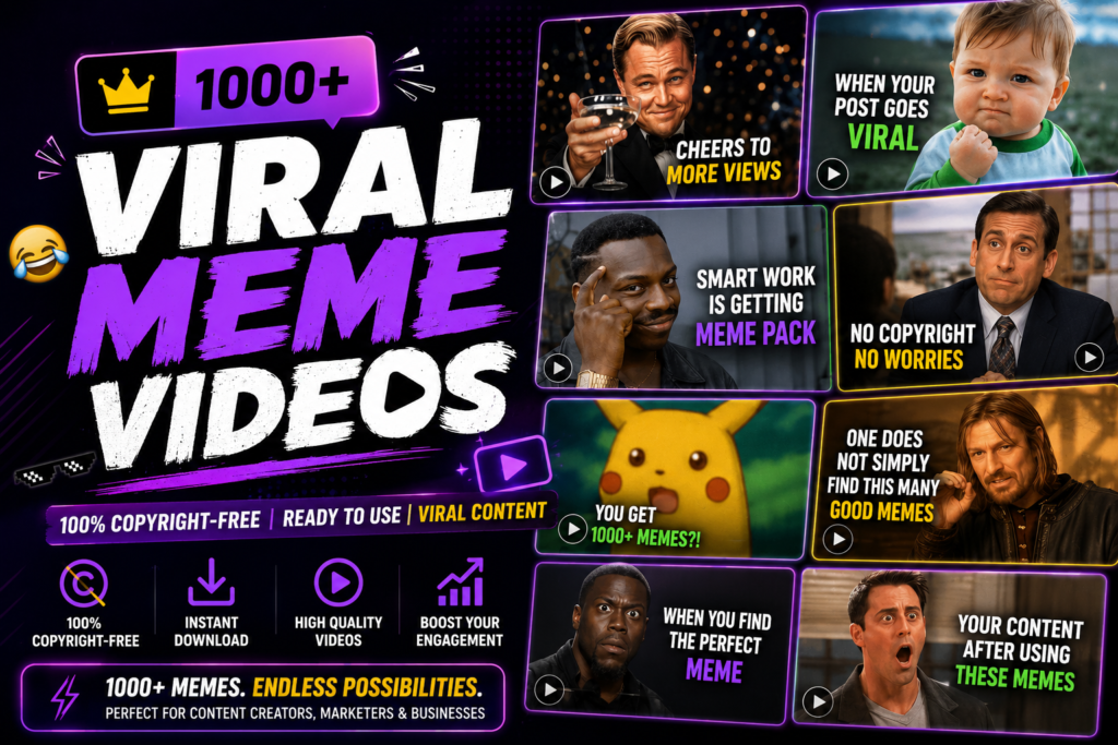 Cover art of 1000+ Copyright-free Viral Meme Videos